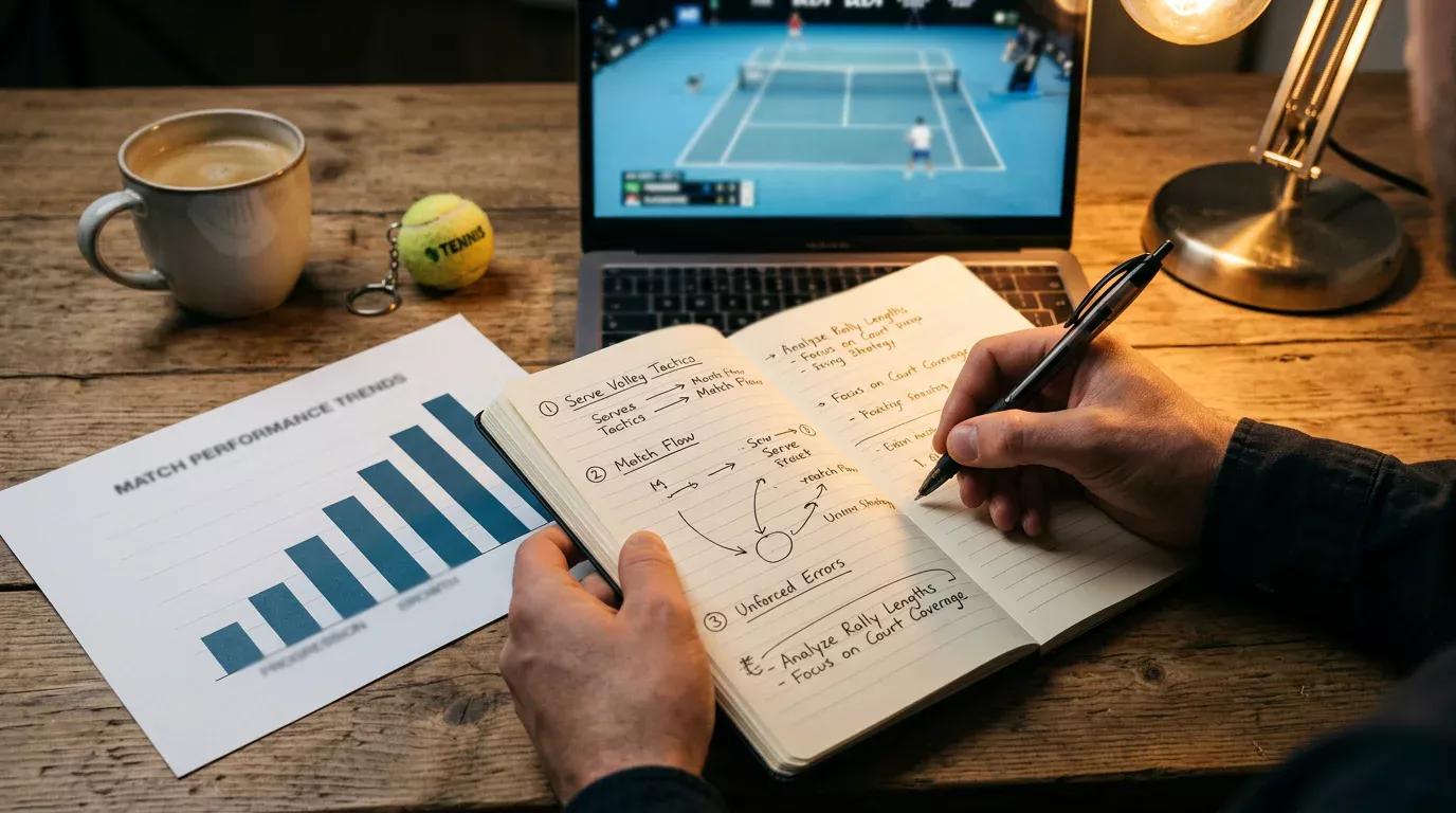 Strategische Analyse von Tenniswetten mit Daten und Notizen